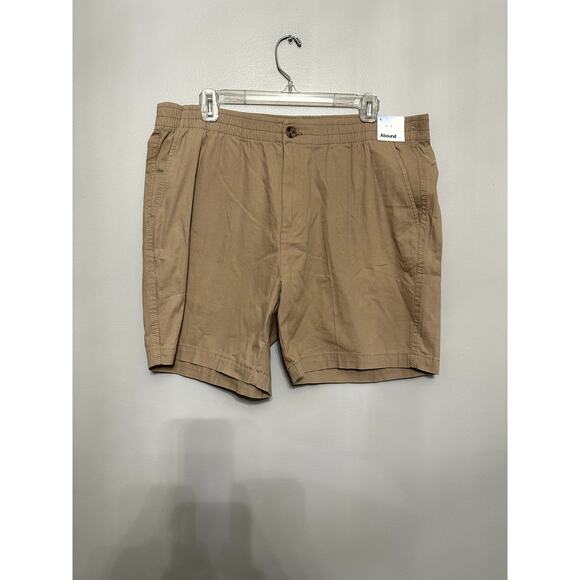 Abound Men's Tan/Khaki Elastic Waist Button/Zip Closure Pockets XXL NWT - Picture 1 of 9